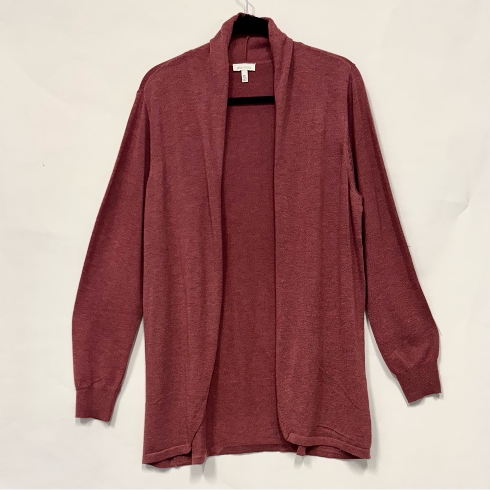 Ella Moss raspberry open cardigan sweater